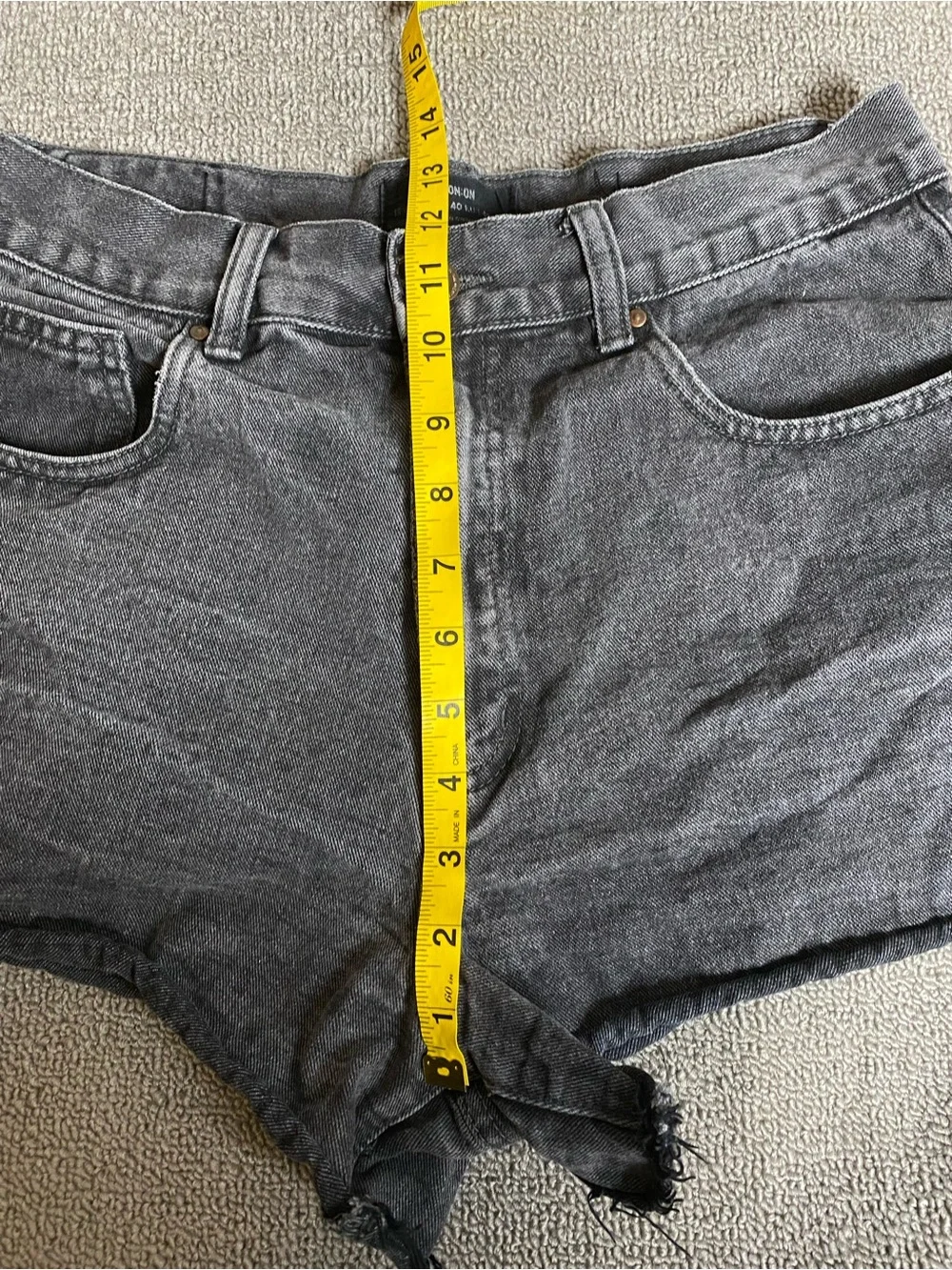 COTTON ON Women’s Size 8 Washed Black High-Waist High A Line Denim Summer Shorts